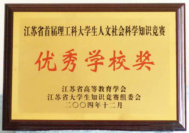 2004人文社会科学知识竞赛优秀学校奖